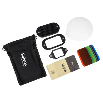 Selens Bliț Speedlight Fagure Grila Difuzor, Reflector cu Gel Magnetic Band 7Pcs filtre Flash Accesorii Kit