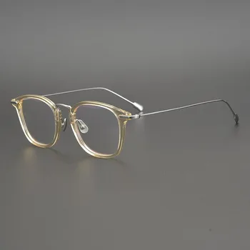 Titianium Ochelari Pătrați Cadru Bărbați Femei Vintage Limpede Transparent Ochelari Optice Miopie Rame Ochelari De Vedere Ochelari De Oculos