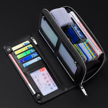 WILLIAMPOLO de identificare a frecvenței Radio portofel barbati mult de din piele bag cardul de mare capacitate multi-card funcție clip walle