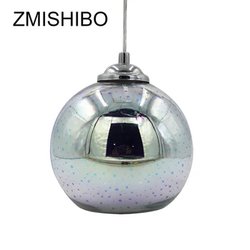 ZMISHIBO focuri de Artificii 3D de Sticlă Pandantiv Lumini LED E27 Lampă de Agățat Abajur Camera de zi Sala de Mese Decor Acasă Corpuri de Iluminat