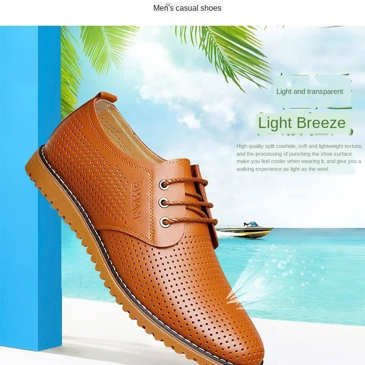 Have a picnic explode Specially Noi 2020 barbati pantofi casual din piele de vara respirabil găuri de lux  de brand pantofi plat pentru bărbați picătură de transport maritim 39-44  cumpara online - Pantofi pentru bărbați \ www.digitalmanohar.ro